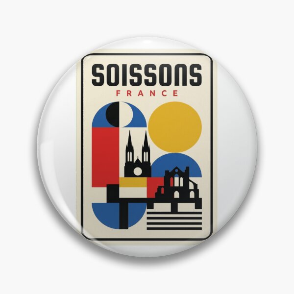 Item preview, Retro Soissons Bauhaus Geometric Skyline designed and sold by k3rstman1.