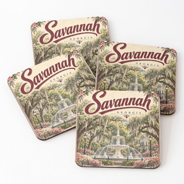Item preview, Savannah Georgia Vintage Travel Poster – Southern Charm & Historic Beauty designed and sold by Eclipse 3699.