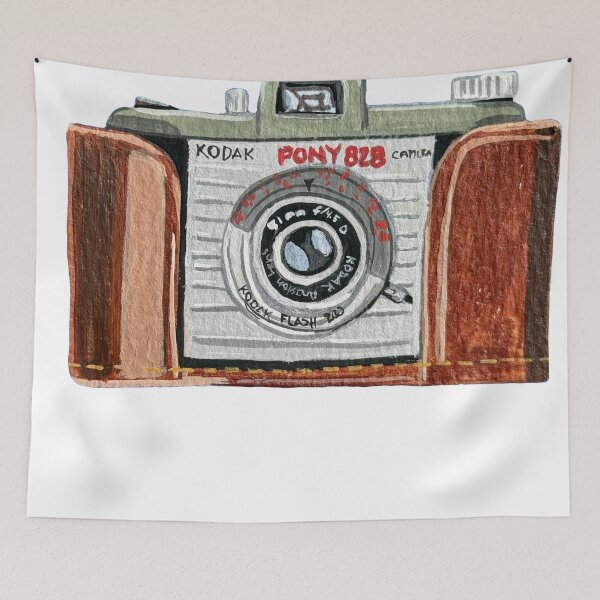 Item preview, Vintage Kodak Pony 828 Camera, hand painted designed and sold by KateIvesArt.