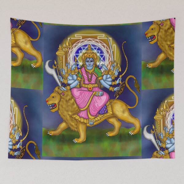 Item preview, Goddess Durga Digital Drawing | Hindu Goddess Spiritual Artwork  designed and sold by Harshit_Digital_Arts.