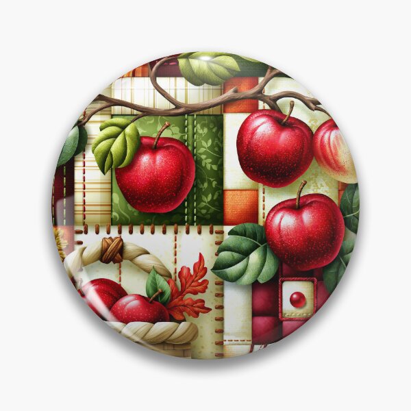 Item preview, Autumn Apples And Fruit Basket Patchwork Quilt Design designed and sold by DEC02.