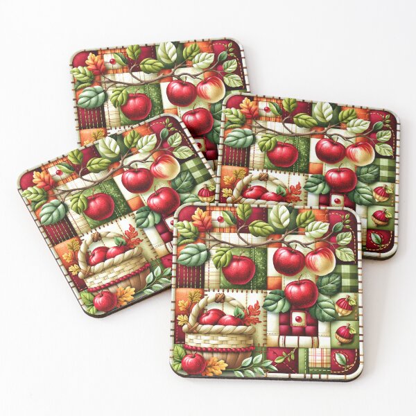Item preview, Autumn Apples And Fruit Basket Patchwork Quilt Design designed and sold by DEC02.
