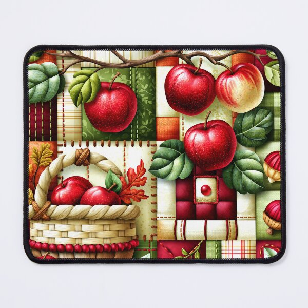 Item preview, Autumn Apples And Fruit Basket Patchwork Quilt Design designed and sold by DEC02.