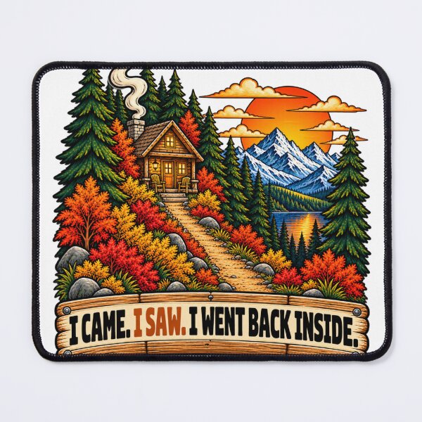 Item preview, I Came I Saw I Went Back Inside Cabin Nature Funny designed and sold by BakersTees.