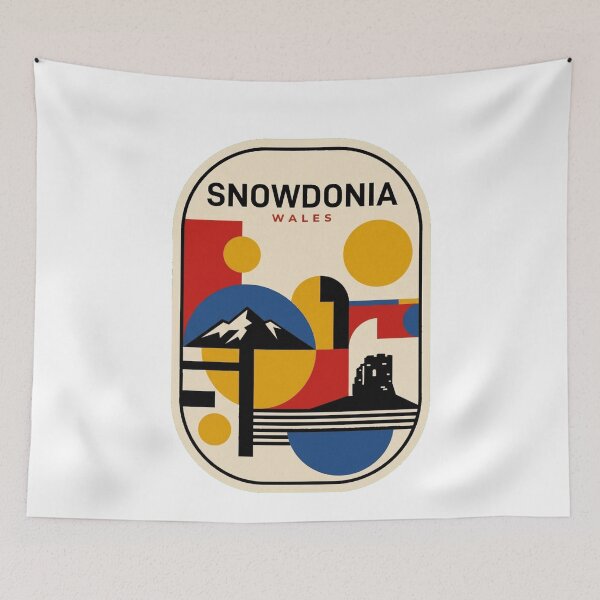 Item preview, Retro Snowdonia Bauhaus Geometric Skyline designed and sold by k3rstman1.