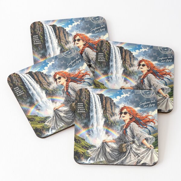 Item preview, Iceland — Skógafoss Waterfall — A Magical Dance Through Icelandic Mist and Rainbows designed and sold by DibujandoPorfa.