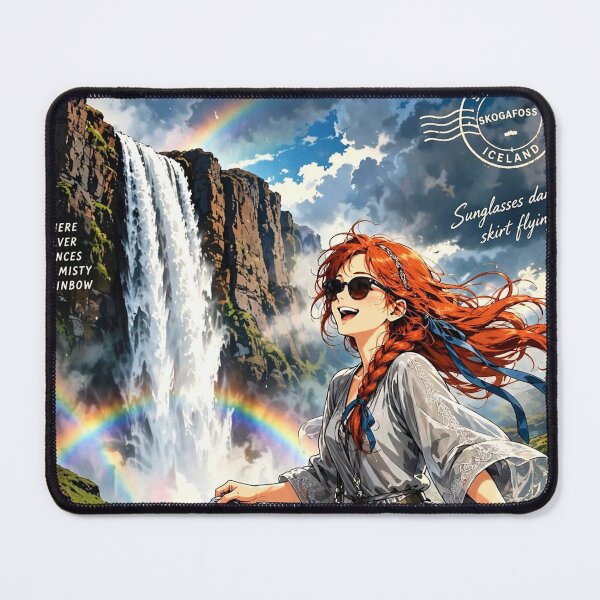 Item preview, Iceland — Skógafoss Waterfall — A Magical Dance Through Icelandic Mist and Rainbows designed and sold by DibujandoPorfa.