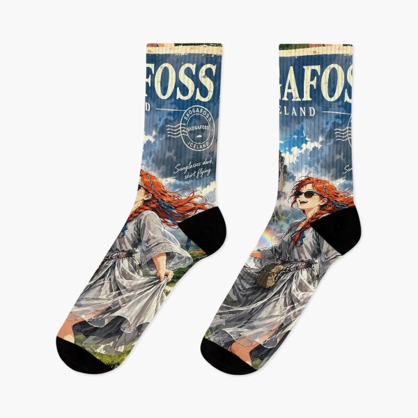Item preview, Iceland — Skógafoss Waterfall — A Magical Dance Through Icelandic Mist and Rainbows designed and sold by DibujandoPorfa.
