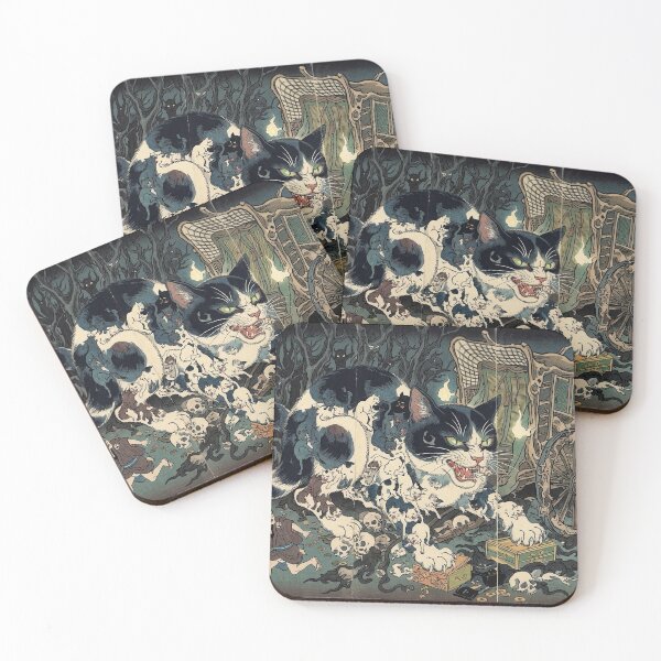 Item preview, Japanese Monster Cat Ukiyo-e - Utagawa Kuniyoshi Bakeneko Art designed and sold by manbou-japan.