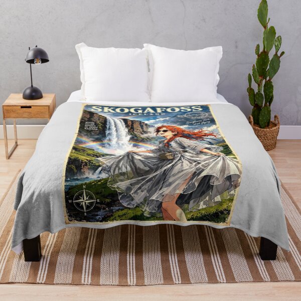 Item preview, Iceland — Skógafoss Waterfall — A Magical Dance Through Icelandic Mist and Rainbows designed and sold by DibujandoPorfa.