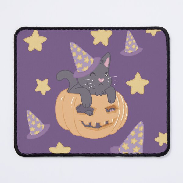 Item preview, Witch Cat in Pumpkin | Peek-a-Boo Halloween Black Cat | Kawaii Holiday Illustration designed and sold by Hille Stickers.