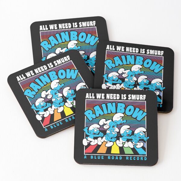 Item preview, The Smurfs All We Need Is Smurf Rainbow A Blue Road Poster Essential designed and sold by circliqueart.