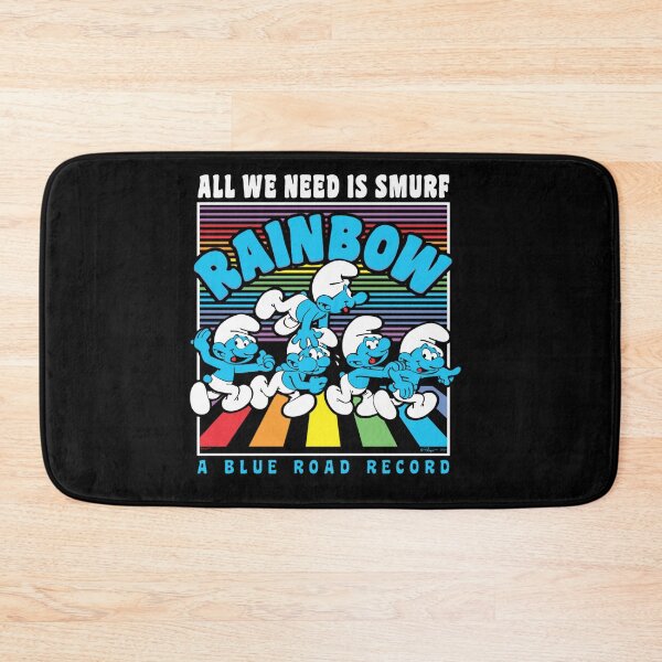 Item preview, The Smurfs All We Need Is Smurf Rainbow A Blue Road Poster Essential designed and sold by circliqueart.