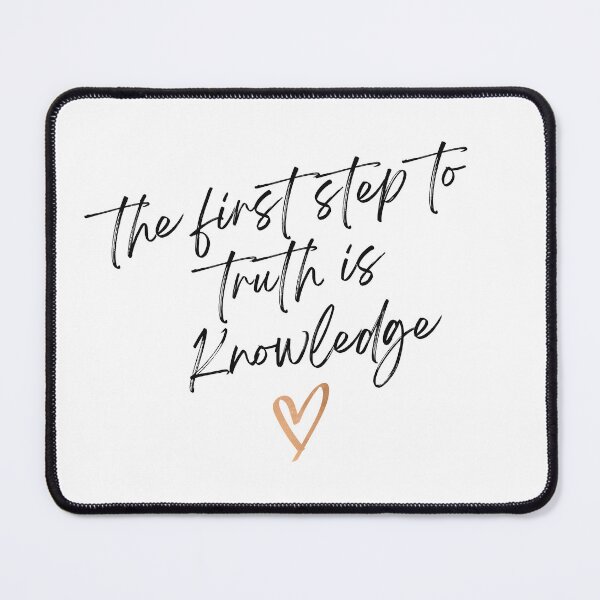 Item preview, The First Step to Truth is Knowledge Inspirational Handwritten Quote with Heart designed and sold by HYPNK.