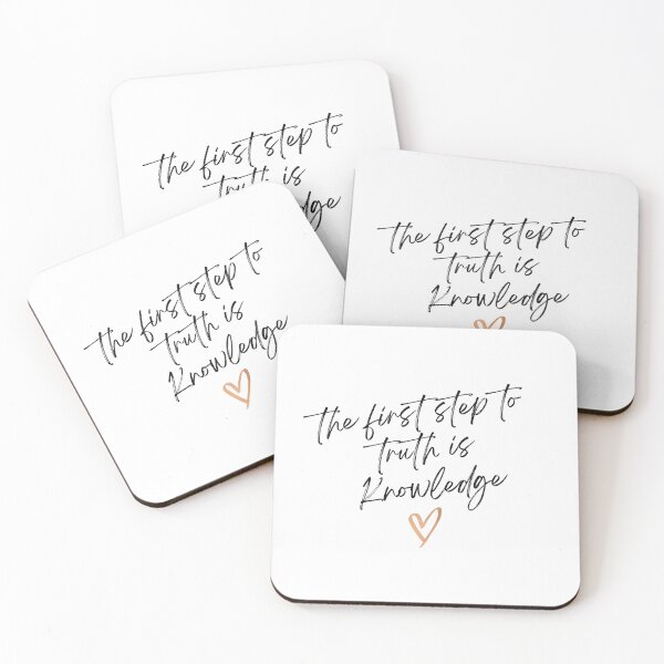 Item preview, The First Step to Truth is Knowledge Inspirational Handwritten Quote with Heart designed and sold by HYPNK.