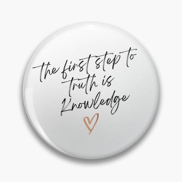 Item preview, The First Step to Truth is Knowledge Inspirational Handwritten Quote with Heart designed and sold by HYPNK.