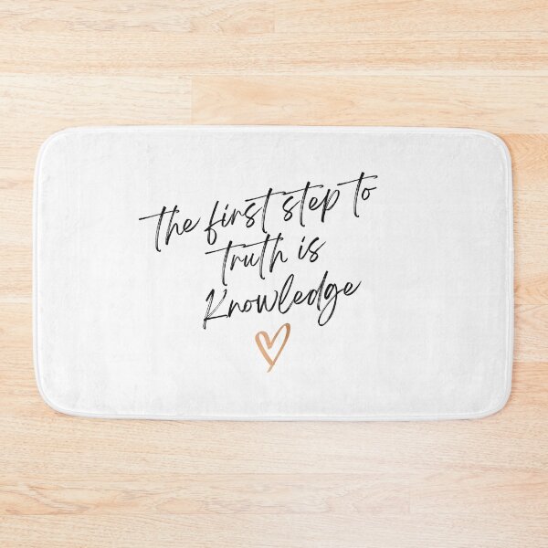 Item preview, The First Step to Truth is Knowledge Inspirational Handwritten Quote with Heart designed and sold by HYPNK.