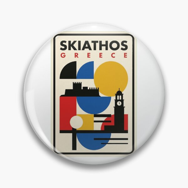 Item preview, Retro Skiathos Bauhaus Geometric Skyline designed and sold by k3rstman1.