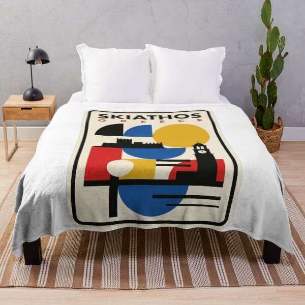 Item preview, Retro Skiathos Bauhaus Geometric Skyline designed and sold by k3rstman1.