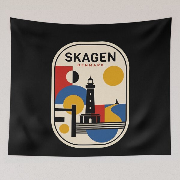 Item preview, Retro Skagen Bauhaus Geometric Skyline designed and sold by k3rstman1.