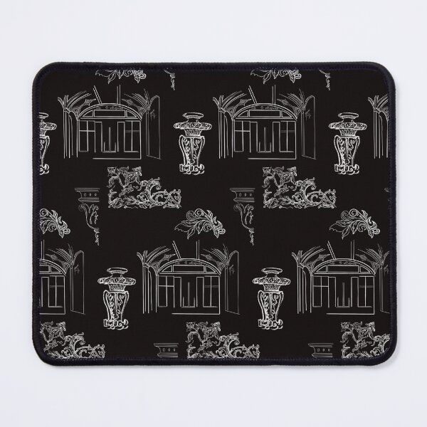 Item preview, Architectural Line Drawings and Flourishes - black background designed and sold by The Flying Bunny Studio.