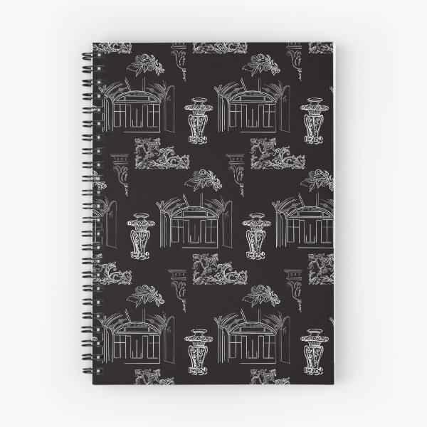 Item preview, Architectural Line Drawings and Flourishes - black background designed and sold by The Flying Bunny Studio.