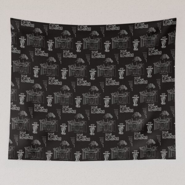 Item preview, Architectural Line Drawings and Flourishes - black background designed and sold by The Flying Bunny Studio.