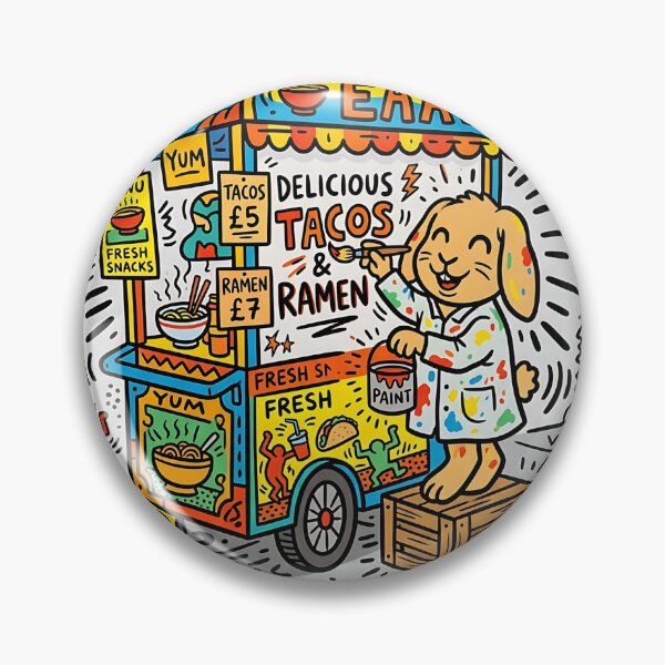 Item preview, Mini Lop Street-Food Sign Painter designed and sold by PictoVibe.