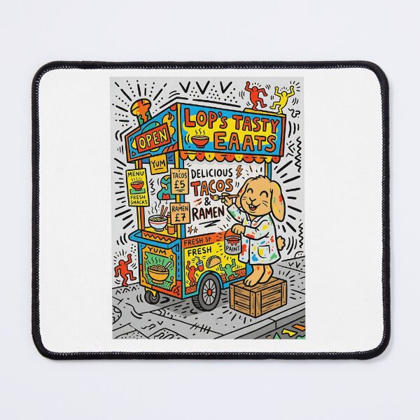 Item preview, Mini Lop Street-Food Sign Painter designed and sold by PictoVibe.