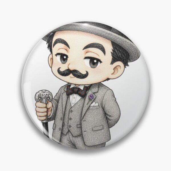 Item preview, Agatha Christie's Poirot　Chibi Cat Ears designed and sold by OrisakuWorks.