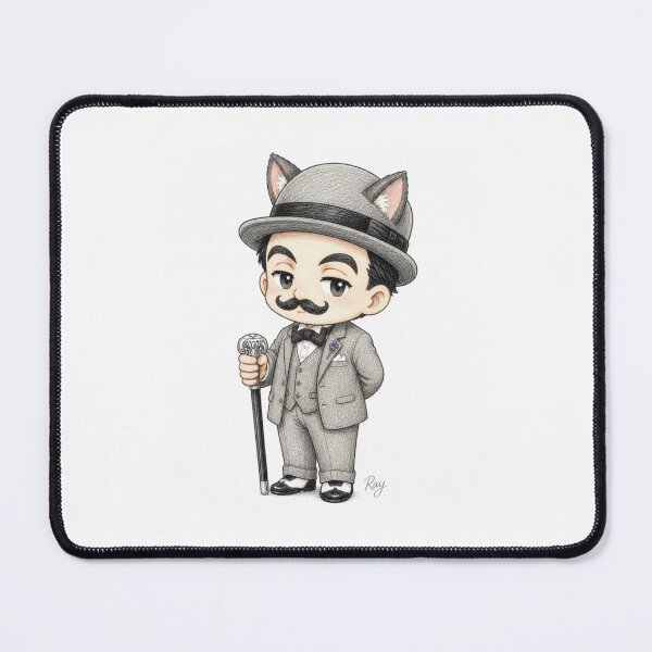 Item preview, Agatha Christie's Poirot Chibi Cat Ears designed and sold by OrisakuWorks.