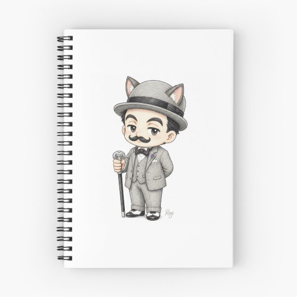 Item preview, Agatha Christie's Poirot　Chibi Cat Ears designed and sold by OrisakuWorks.