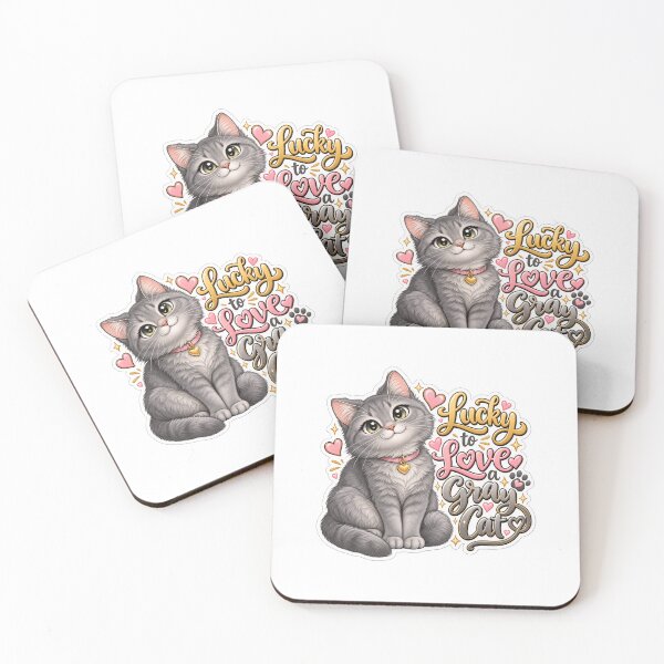 Item preview, Lucky to love a gray cat designed and sold by GyspySoulStudio.