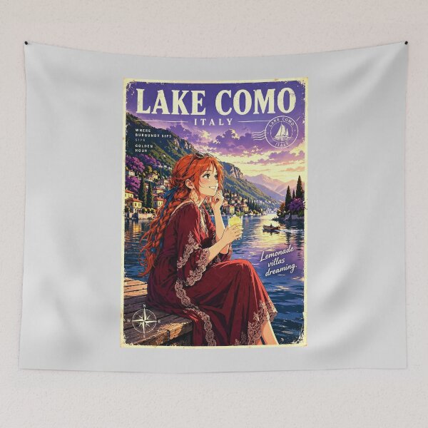 Item preview, Italy — Lake Como — An Elegant Golden-Hour Escape Among Villas and Alpine Waters designed and sold by DibujandoPorfa.