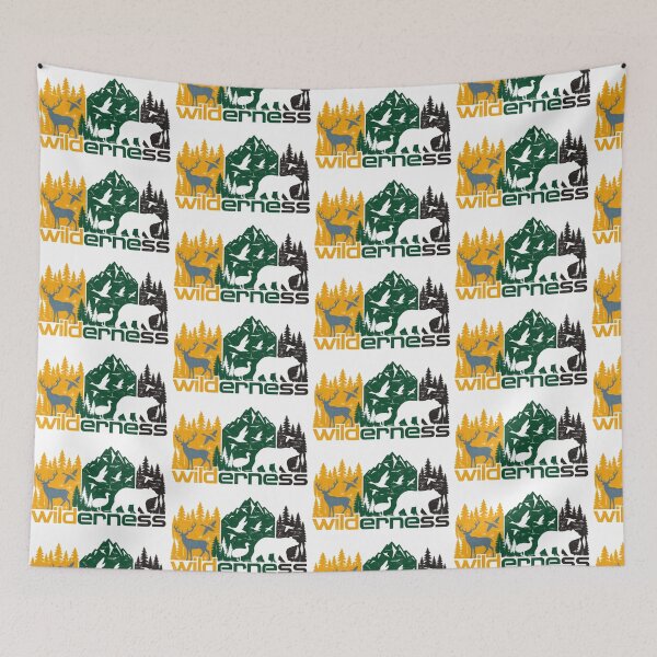 Item preview, Wilderness Retro Nature Wildlife Mountains Forest designed and sold by BakersTees.
