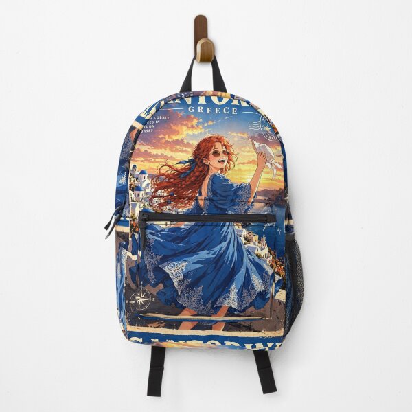 Item preview, Greece — Santorini — A Playful Sunset Dance Above the Endless Aegean Sea designed and sold by DibujandoPorfa.