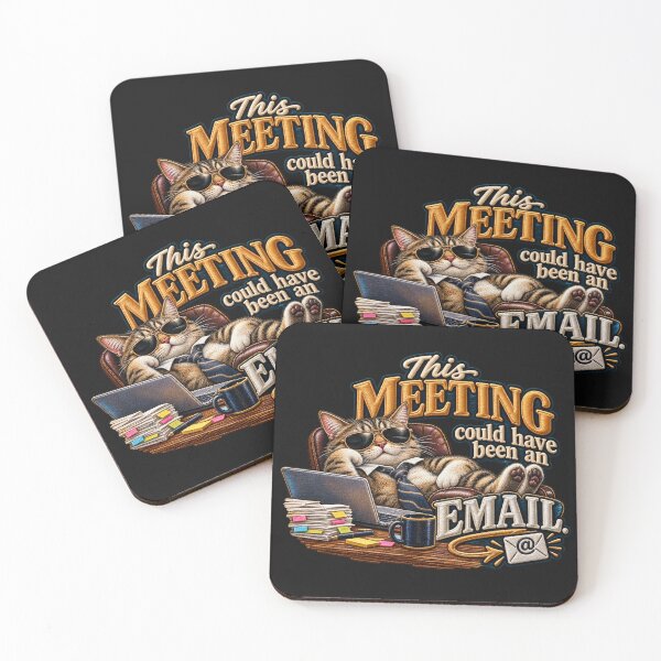 Item preview, Funny Meeting Email Quote Cat – This Meeting Could Have Been an Email designed and sold by Emoji Emblems.
