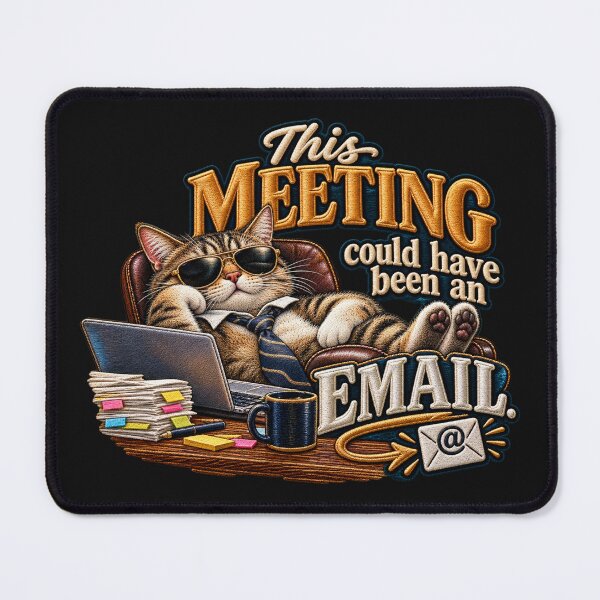 Item preview, Funny Meeting Email Quote Cat – This Meeting Could Have Been an Email designed and sold by Emoji Emblems.