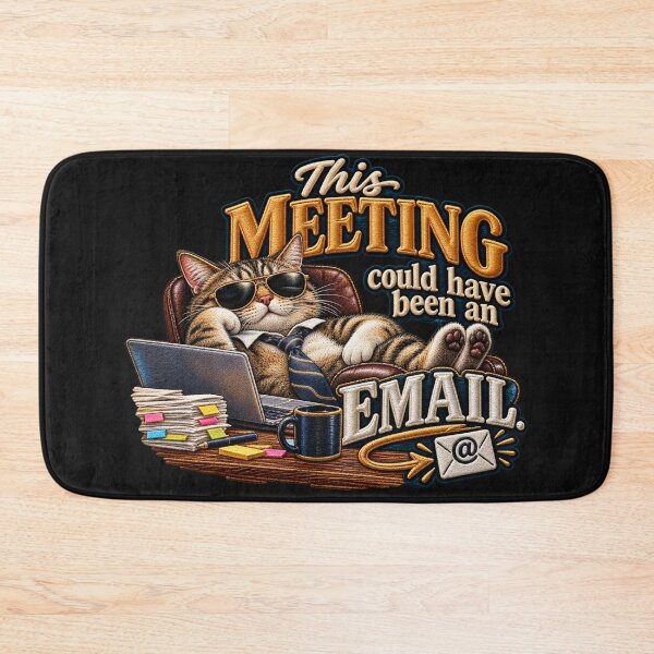 Item preview, Funny Meeting Email Quote Cat – This Meeting Could Have Been an Email designed and sold by Emoji Emblems.