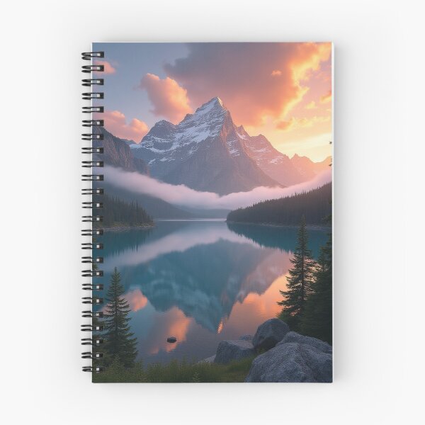 Item preview, Mirror Peaks at Sunrise | Alpine Wilderness Dreamscape designed and sold by nhk999.