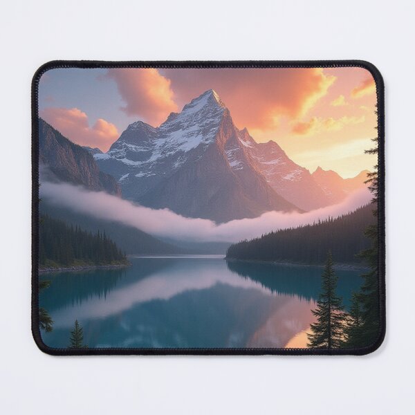 Item preview, Mirror Peaks at Sunrise | Alpine Wilderness Dreamscape designed and sold by nhk999.