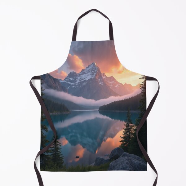 Item preview, Mirror Peaks at Sunrise | Alpine Wilderness Dreamscape designed and sold by nhk999.