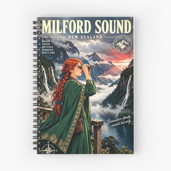 Item preview, New Zealand — Milford Sound — A Mysterious Journey Through Misty Fiords and Rainforest Cliffs designed and sold by DibujandoPorfa.