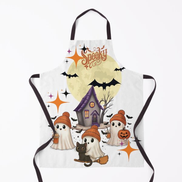 Item preview, Cute Spooky Halloween Haunted House and Ghosts designed and sold by IvonneDesigns.