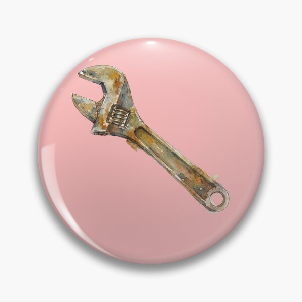 Item preview, Vintage Rusty Wrench Watercolor Mechanic Tool Art designed and sold by bvdesignart.