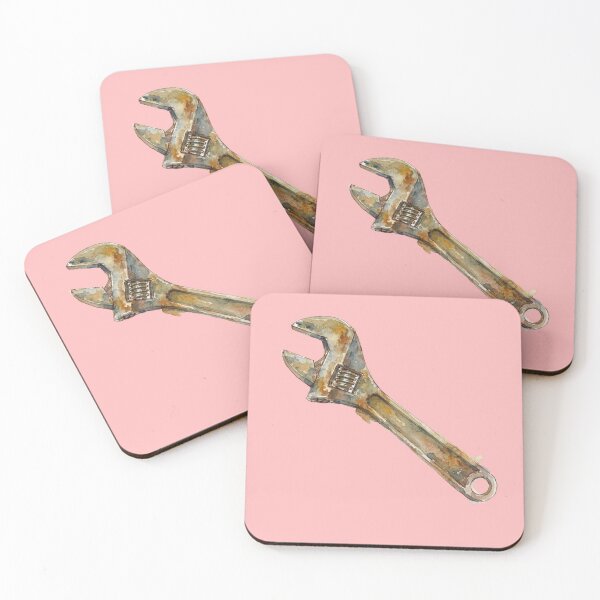 Item preview, Vintage Rusty Wrench Watercolor Mechanic Tool Art designed and sold by bvdesignart.