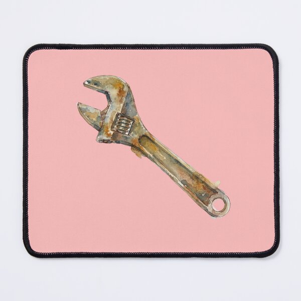 Item preview, Vintage Rusty Wrench Watercolor Mechanic Tool Art designed and sold by bvdesignart.