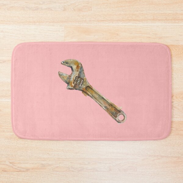 Item preview, Vintage Rusty Wrench Watercolor Mechanic Tool Art designed and sold by bvdesignart.