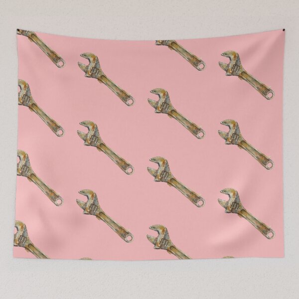 Item preview, Vintage Rusty Wrench Watercolor Mechanic Tool Art designed and sold by bvdesignart.