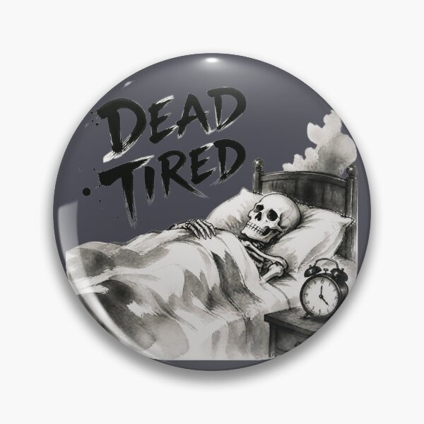 Item preview, Dead Tired Funny Halloween Skeleton Sleep Humor Spooky Season Design designed and sold by ManggaeJM.